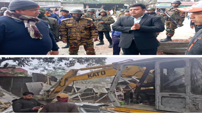 রাজৈরে অবৈধভাবে নির্মাণ করা কয়েকটি দোকান ঘর উচ্ছেদ...