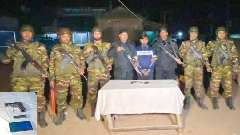 শ্রীপুরে অস্ত্র-গুলিসহ যৌথবাহিনীর হাতে যুবক গ্রেপ্তার...