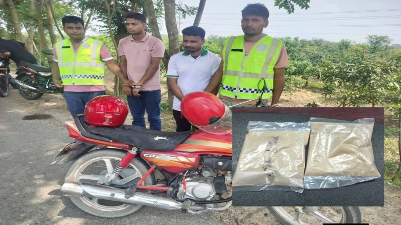 নিয়ামতপুরে ২০০ গ্রাম হেরোইনসহ আটক ২ মাদক কারবারি